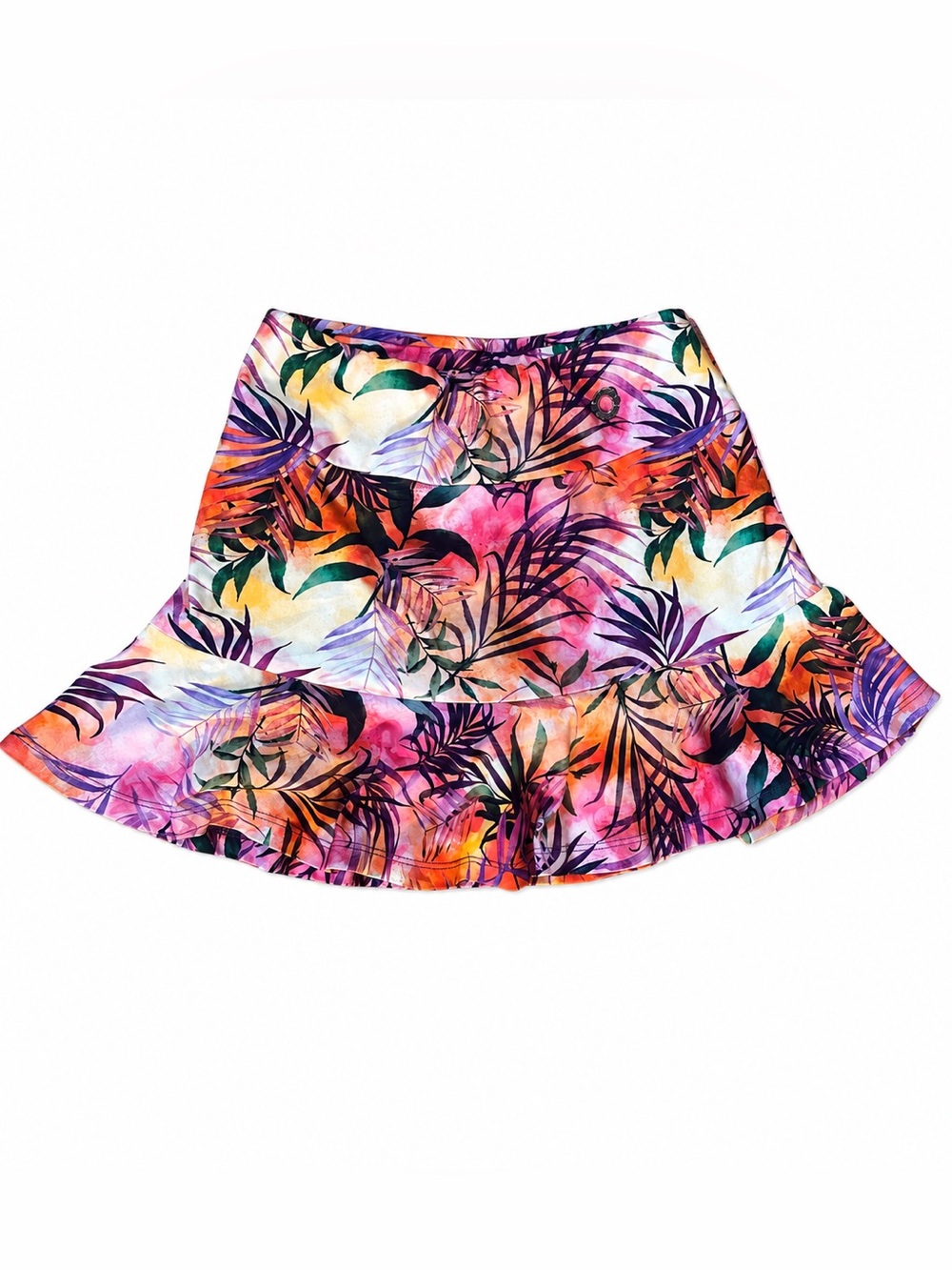 Blue Fish Multicolor Tropical Ruffle Tennis Skirt size small